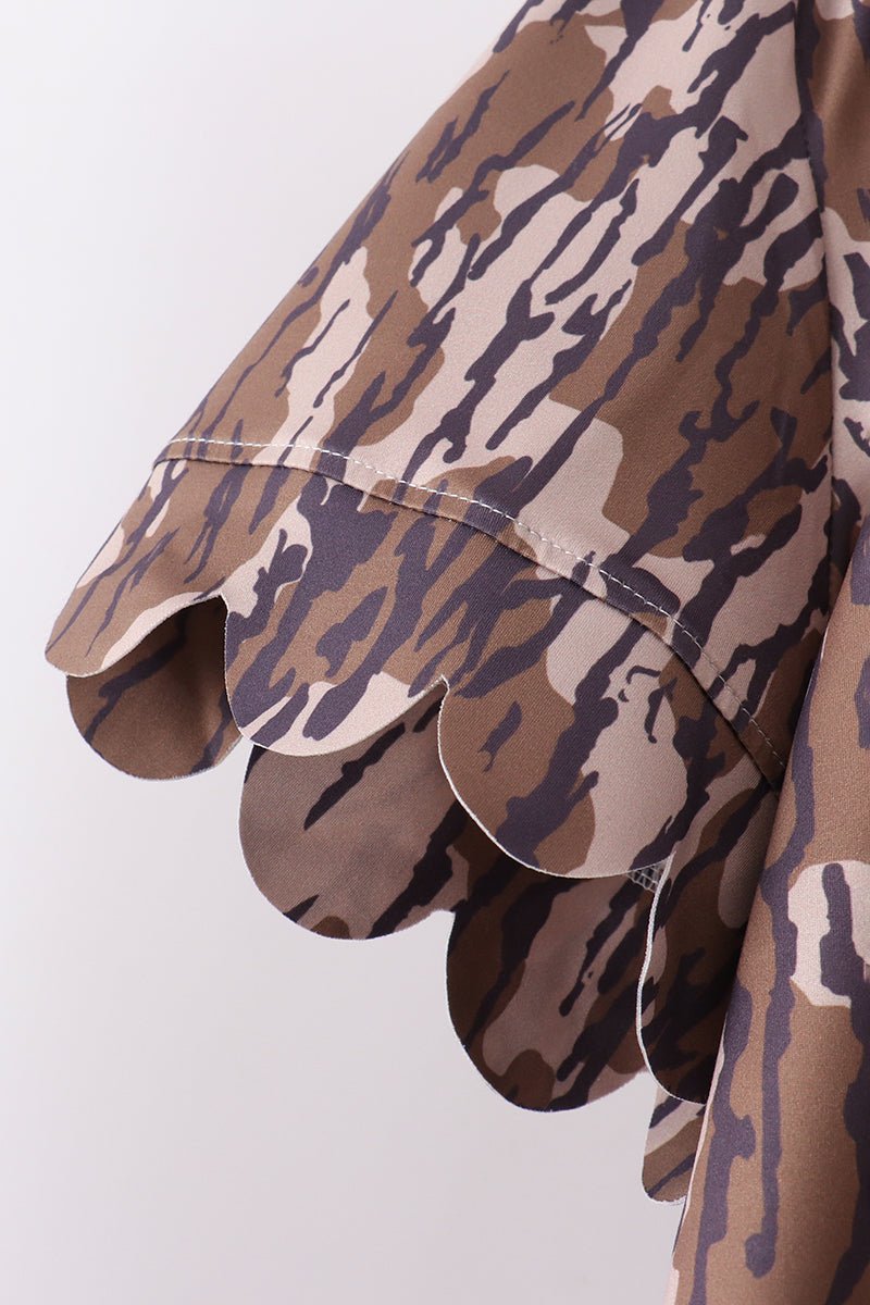 Camouflage scalloped mom&me shorts set - Abbies Place