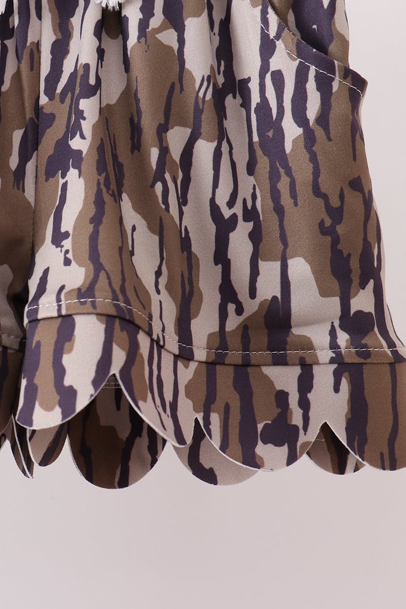 Camouflage scalloped mom&me shorts set - Abbies Place