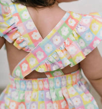 Load image into Gallery viewer, Emmy Romper in Floral Blocks - Image #3
