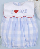 I Love Dad Embroidery Baby Scallop Bubble-size chart attached with pictures - Image #1