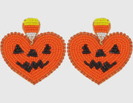 Halloween Jack O Lantern Pumpkin Earrings - Image #1