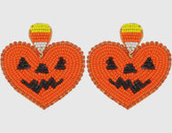 Halloween Jack O Lantern Pumpkin Earrings - Image #1