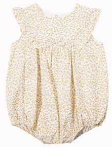 Yellow Floral Romper - Image #1