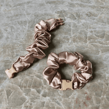 Load image into Gallery viewer, Buckle Scrunchie - Neutral Colors - No Snagging, No Tangles
