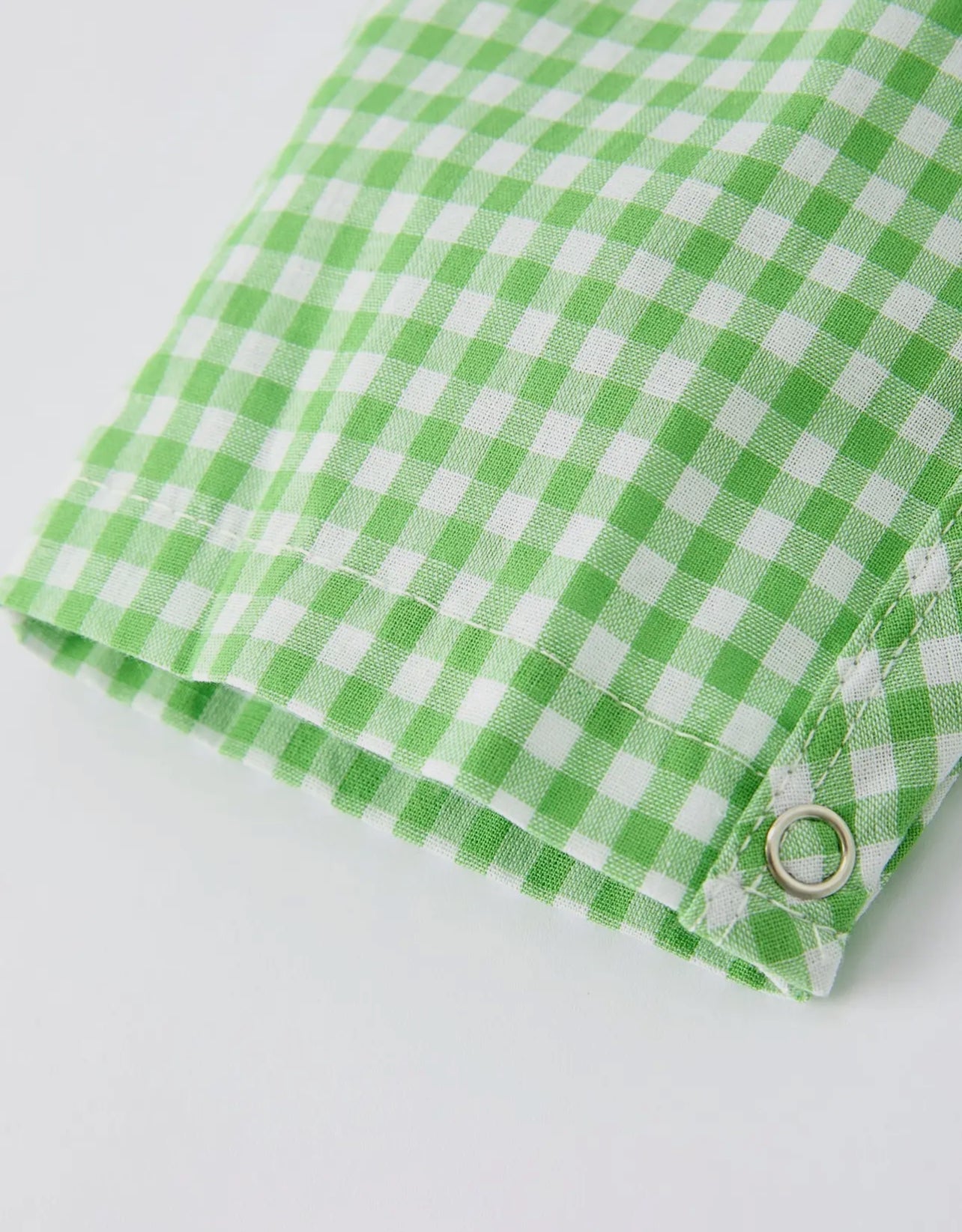 Christmas Tree Smocked Baby Romper with Green Plaid - Abbies Place