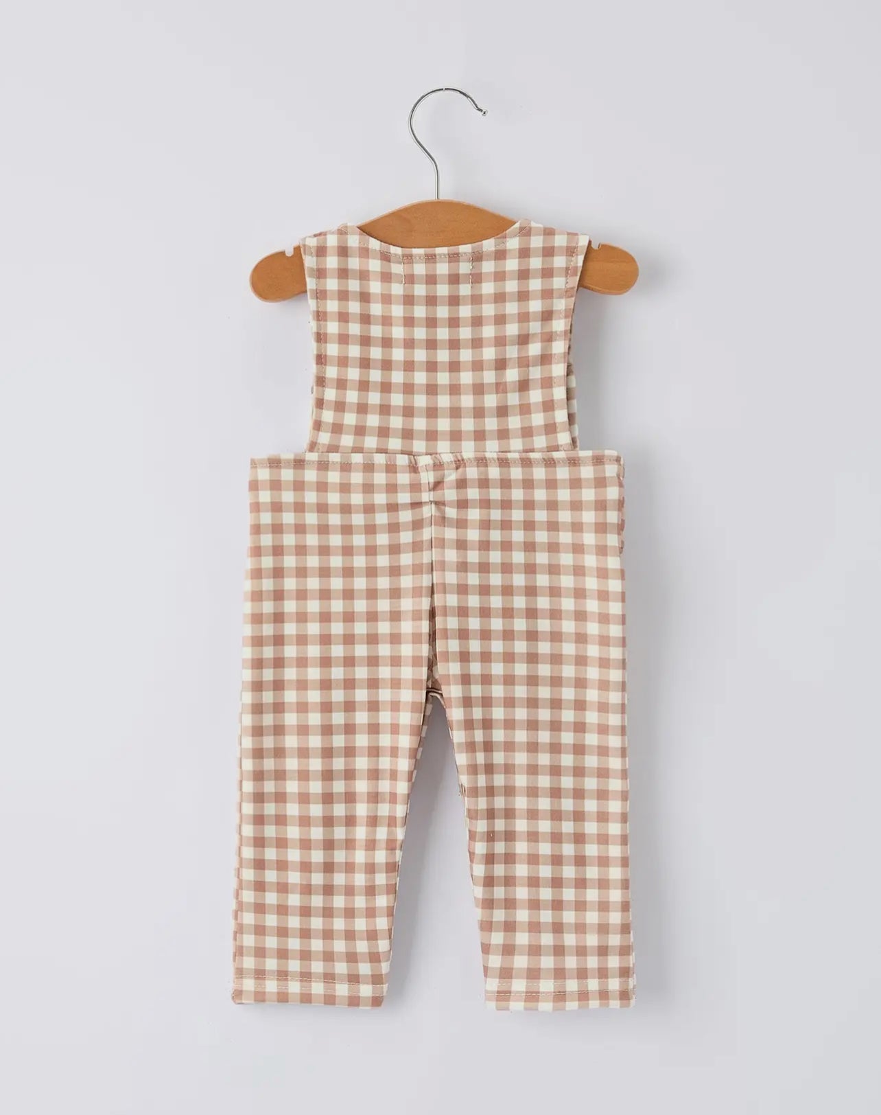 Christmas Vintage - Style Plaid Embroidered Gingerbread and Bows Boy Romper - Abbies Place