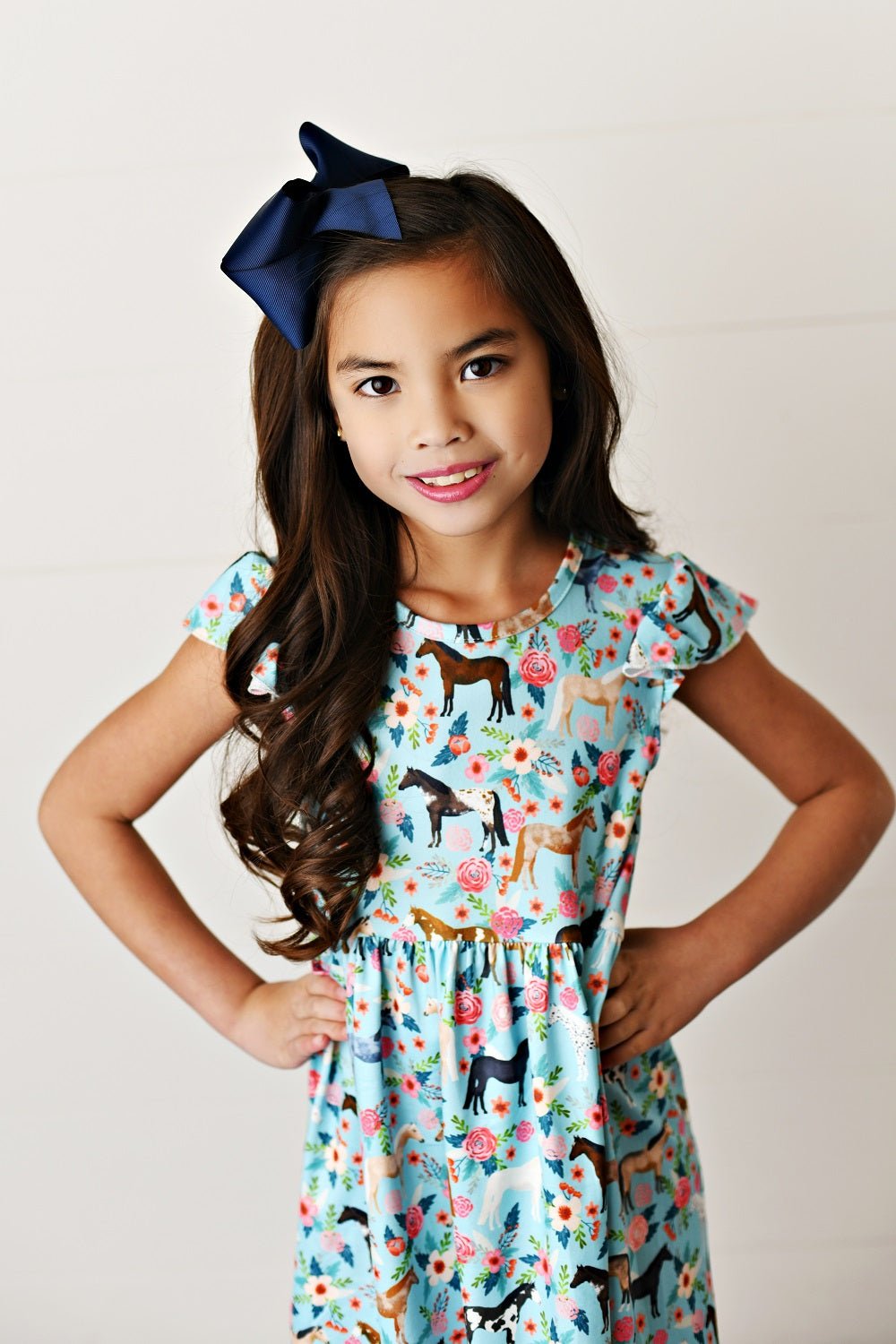 Claire Horse Flutter Dress - Abbies Place