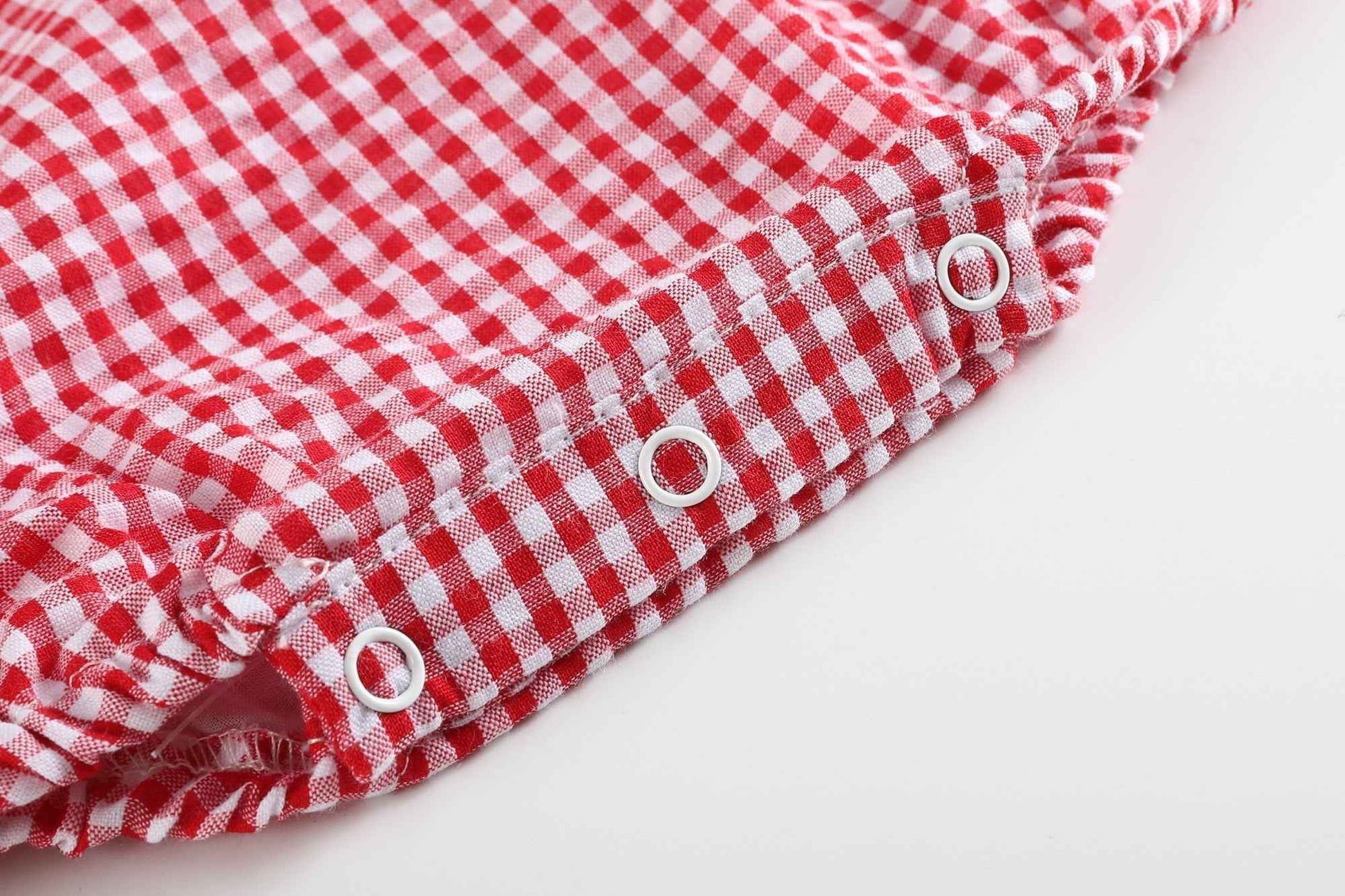 Classic Red Seersucker Bubble Romper - Abbies Place