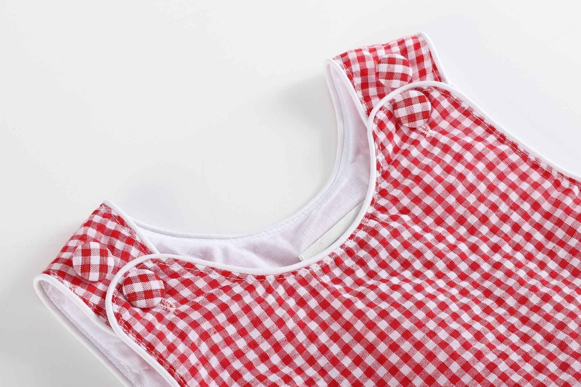 Classic Red Seersucker Bubble Romper - Abbies Place