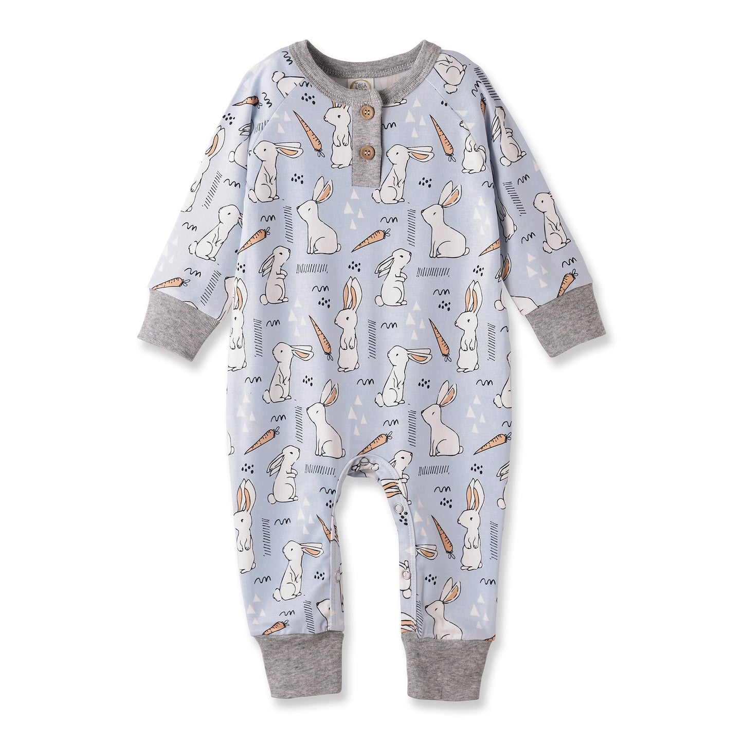 Cottontail Crew Bamboo Henley Easter Romper for Baby - Abbies Place