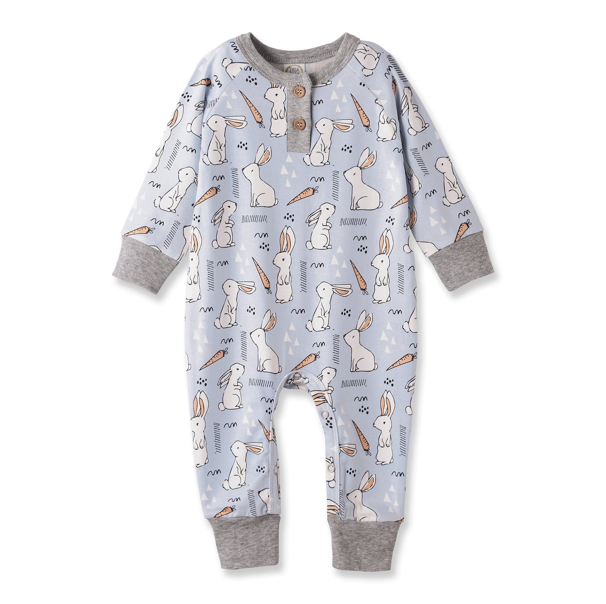 Cottontail Crew Bamboo Henley Easter Romper for Baby - Abbies Place