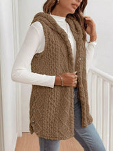 Load image into Gallery viewer, Cozy Sherpa Fleece Hooded Vest Coat - 4 Color Options
