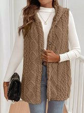 Load image into Gallery viewer, Cozy Sherpa Fleece Hooded Vest Coat - 4 Color Options
