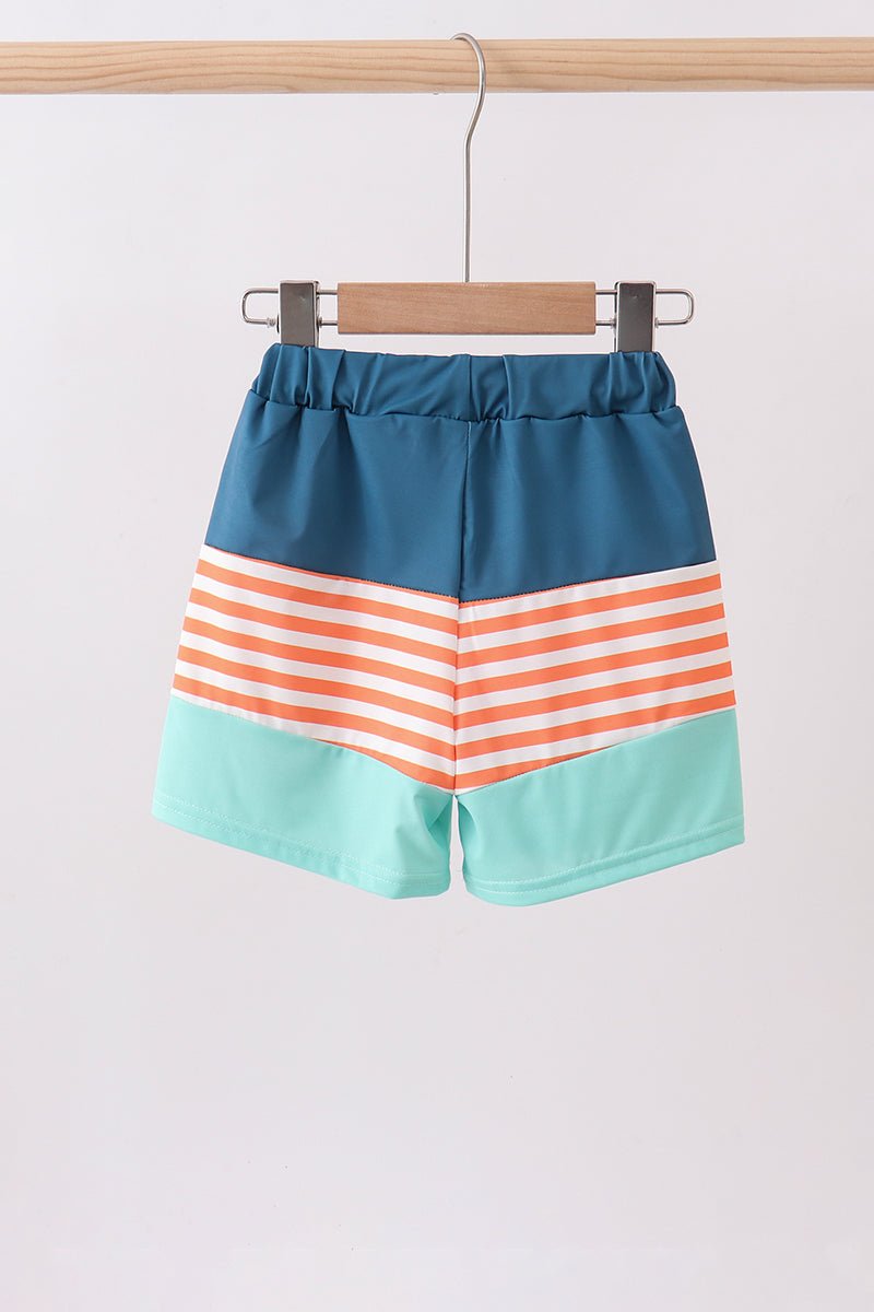 Crab embroidery swim trunks - Abbies Place