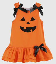 Load image into Gallery viewer, Preorder ETA 7/15-8/15-Jack-O-Lantern Pumpkin Halloween Ruffle Dress - Image #1
