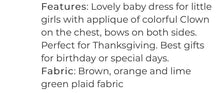 Load image into Gallery viewer, Scarecrow Applique Thanksgiving Baby Girl Dress - Image #2
