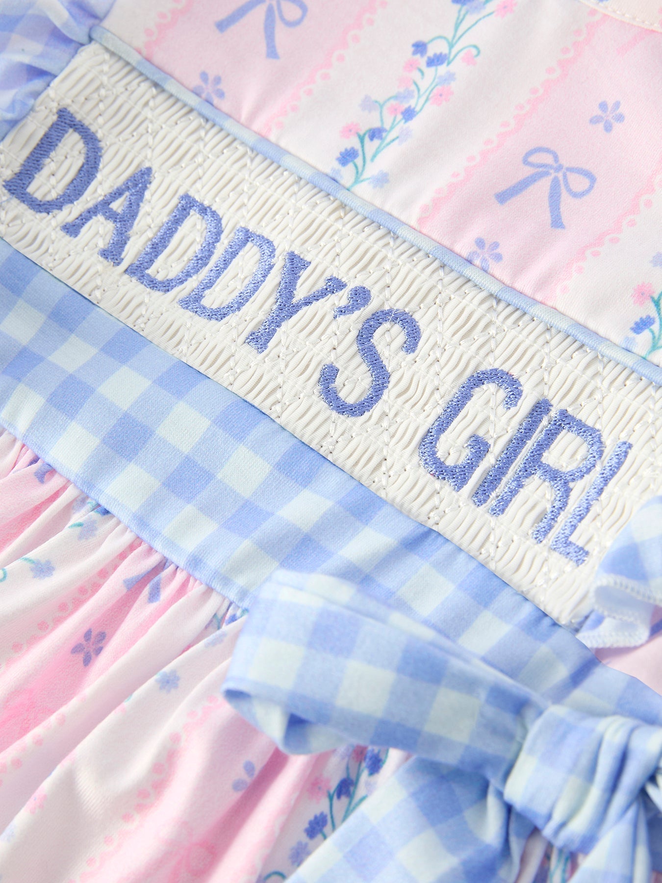 “DADDY'S GIRL” Smocked Plaid Girls Dress - Abbies Place