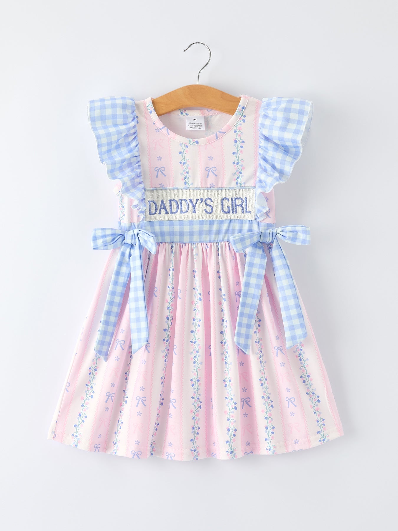 “DADDY'S GIRL” Smocked Plaid Girls Dress - Abbies Place