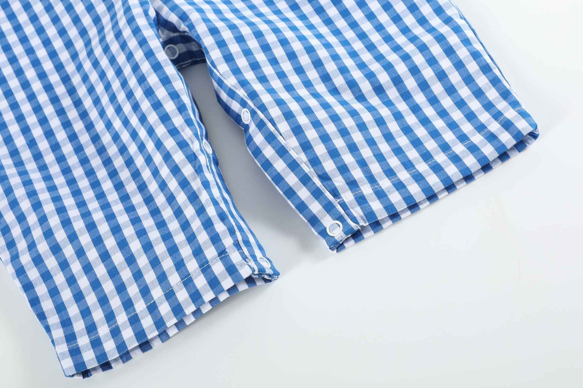 Dark Blue Gingham Emergency Vehicle Smocked Overalls - Abbies Place