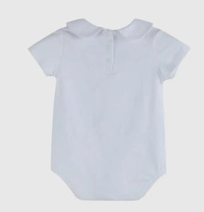 Preorder ETA 7/15-8/15-The perfect onesie-White Collar Baby Romper Girl Or Boy - Image #2