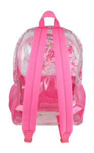 Pink Party Confetti Pink Clear Backpack - Image #2