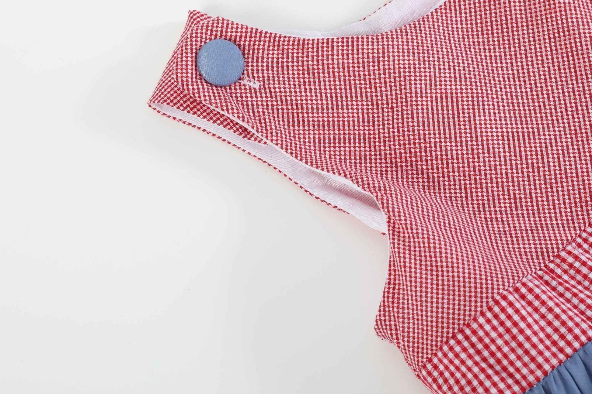 Denim Look and Red Gingham A-Line Dress - Abbies Place