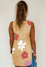 Load image into Gallery viewer, Women Apricot Daisy Flower Print Tank Dress - Image #5
