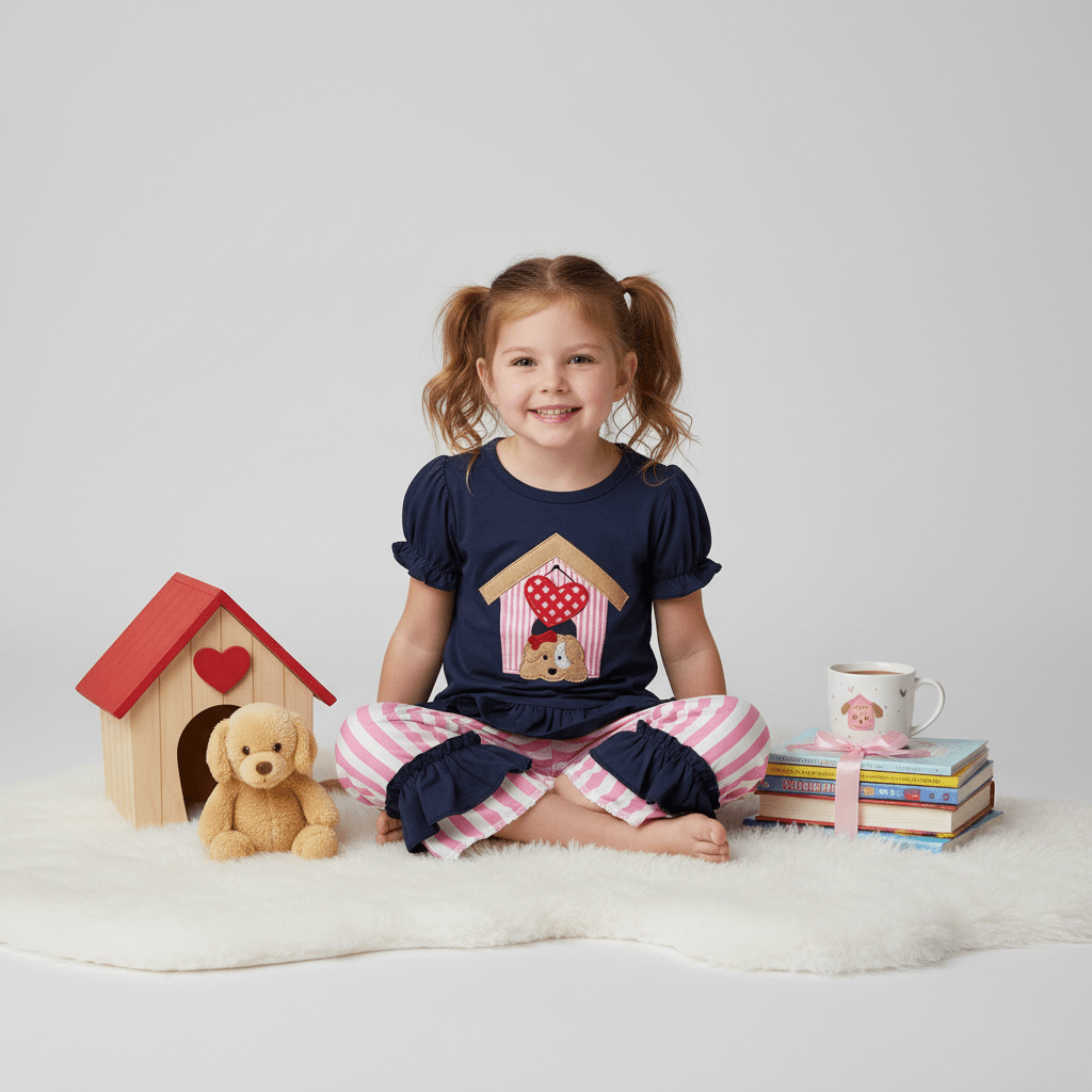 Doghouse ruffle pant set - Abbies Place