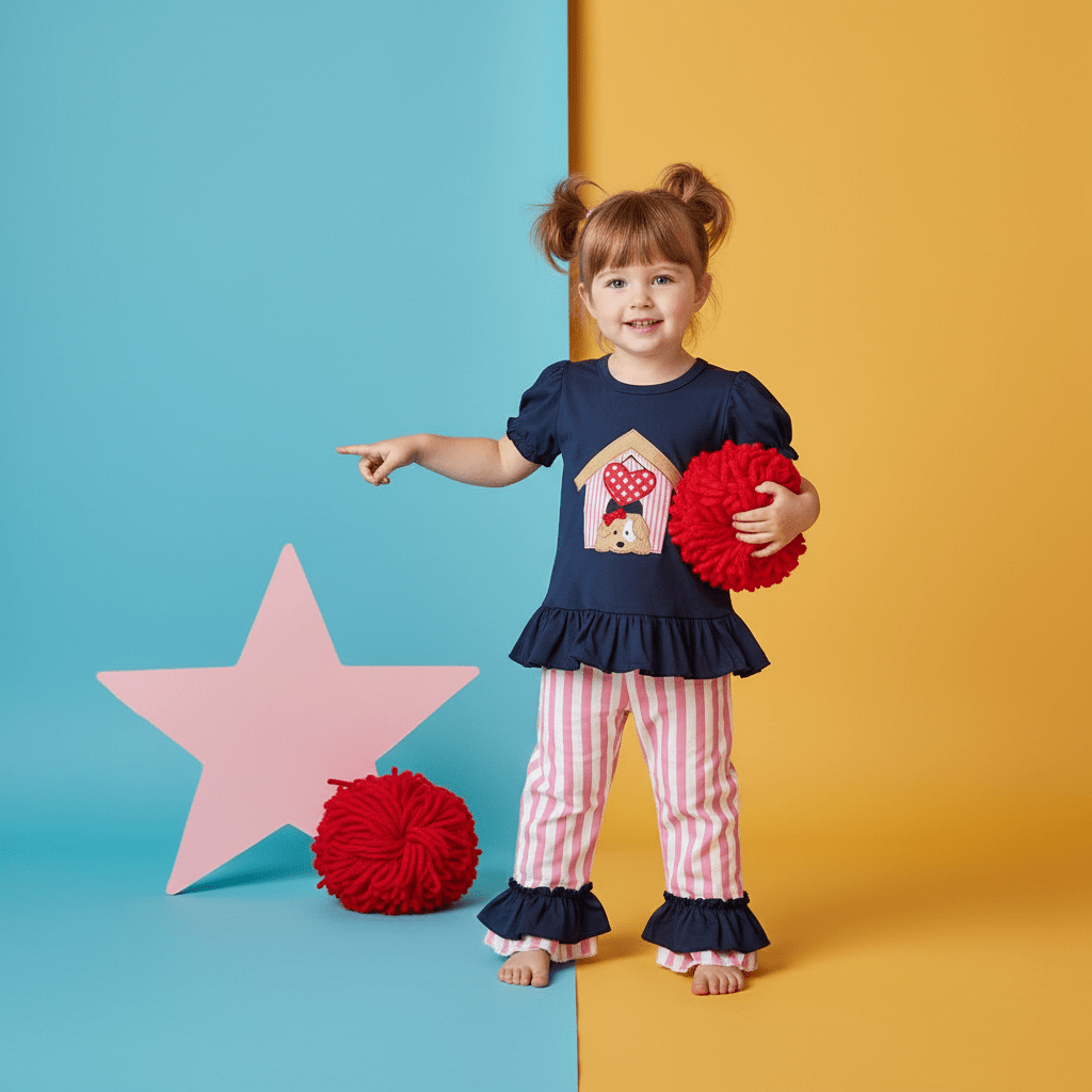 Doghouse ruffle pant set - Abbies Place