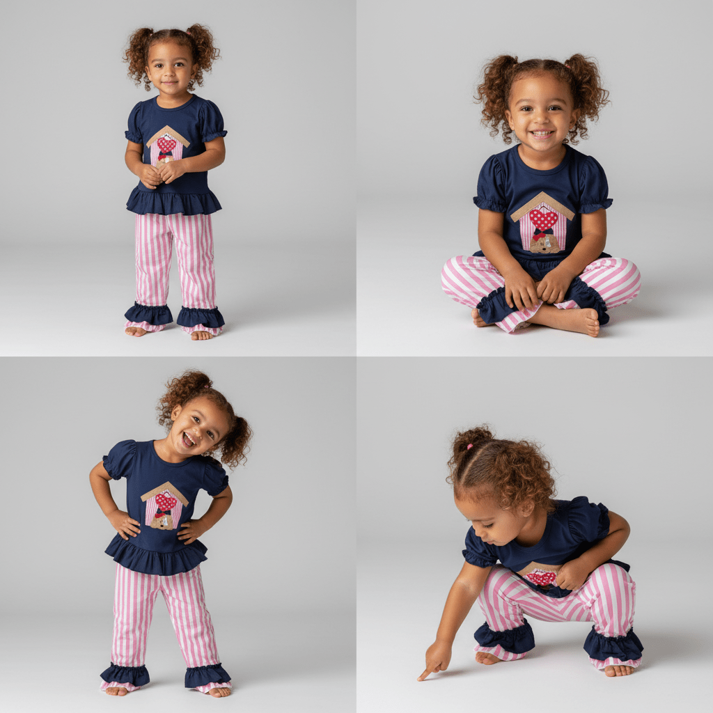 Doghouse ruffle pant set - Abbies Place