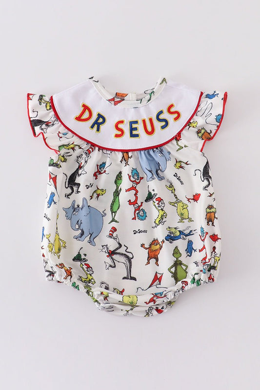 Dr.Seuss embroidery girl bubble - Abbies Place