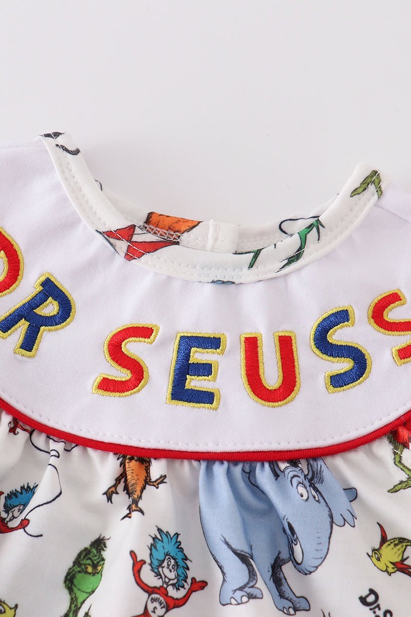 Dr.Seuss embroidery girl bubble - Abbies Place