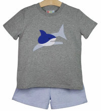 Load image into Gallery viewer, Shark Applique Short Set - Image #1
