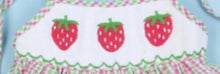 Load image into Gallery viewer, Strawberry Hand Smocked Girl Dress - Image #3
