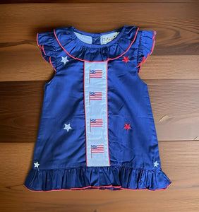 Independence Day Embroidery Girl Dress - Image #4