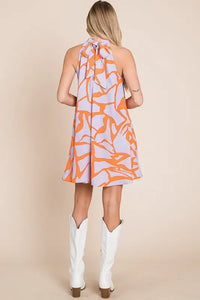 Resort style halter neck short sundress - Image #8