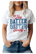 Load image into Gallery viewer, Hey Batter Batter Swing, Baseball Graphic Tee - Image #1
