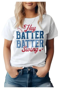 Hey Batter Batter Swing, Baseball Graphic Tee - Image #1