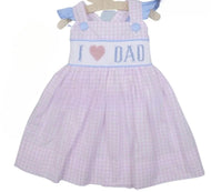 I Love Dad Hand Smocked Sundress - Image #1