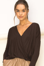 Load image into Gallery viewer, Enticing Endeavors Long Sleeve Surplice Top
