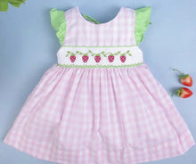 Load image into Gallery viewer, Strawberry Hand Smocked Dress - Image #1
