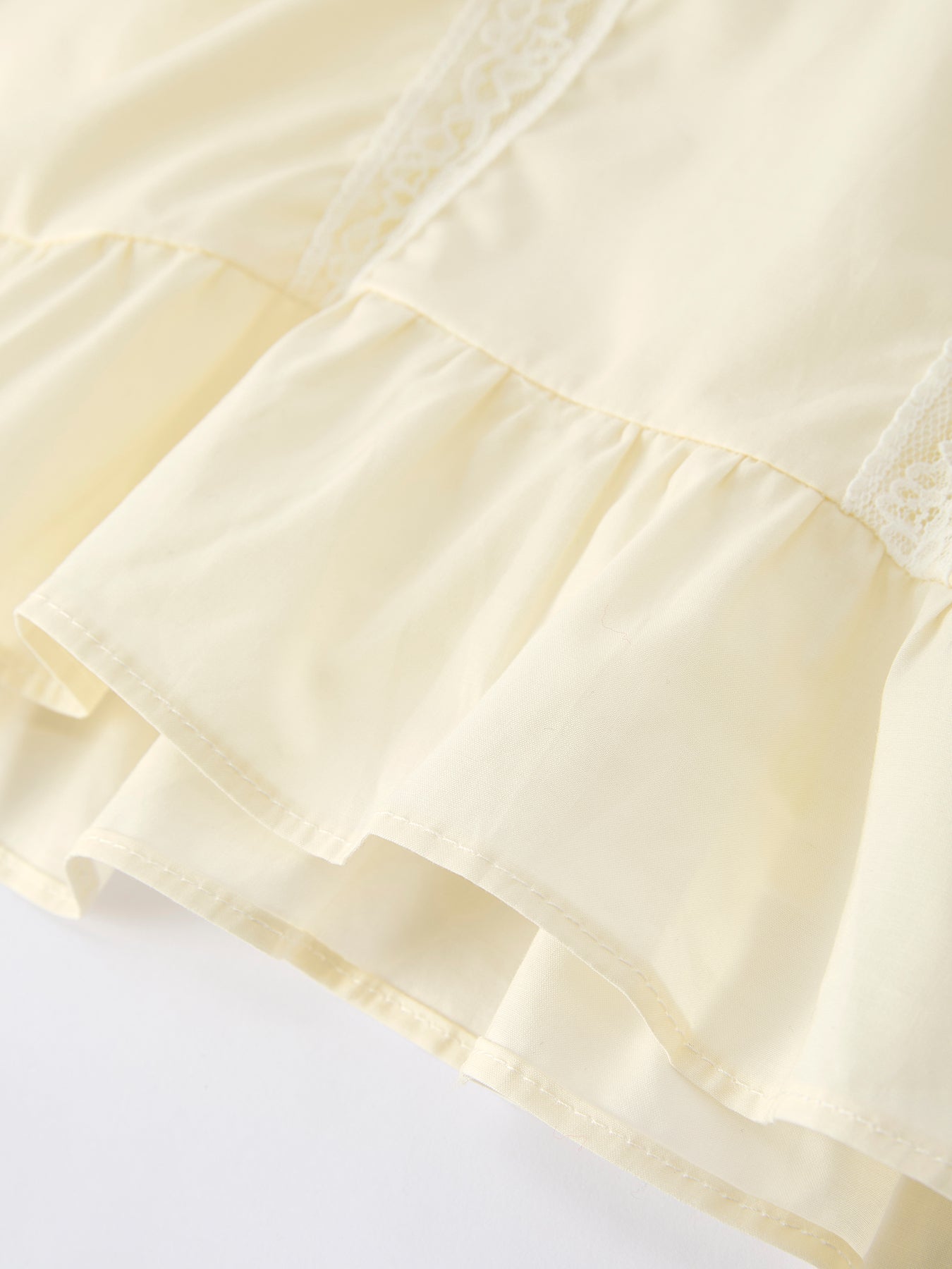 Embroidered Lace Girls' Short-sleeved Dress - Abbies Place