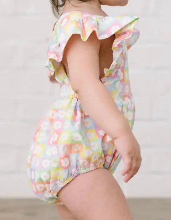 Emmy Floral Blocks Romper for Stylish Summer Looks - Abbies Place