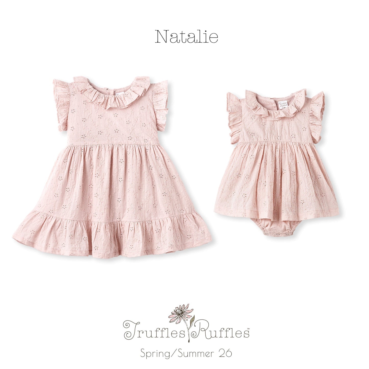 Eyelet Skirted Baby Bodysuit – Cotton for Special Occasions - Abbies Place