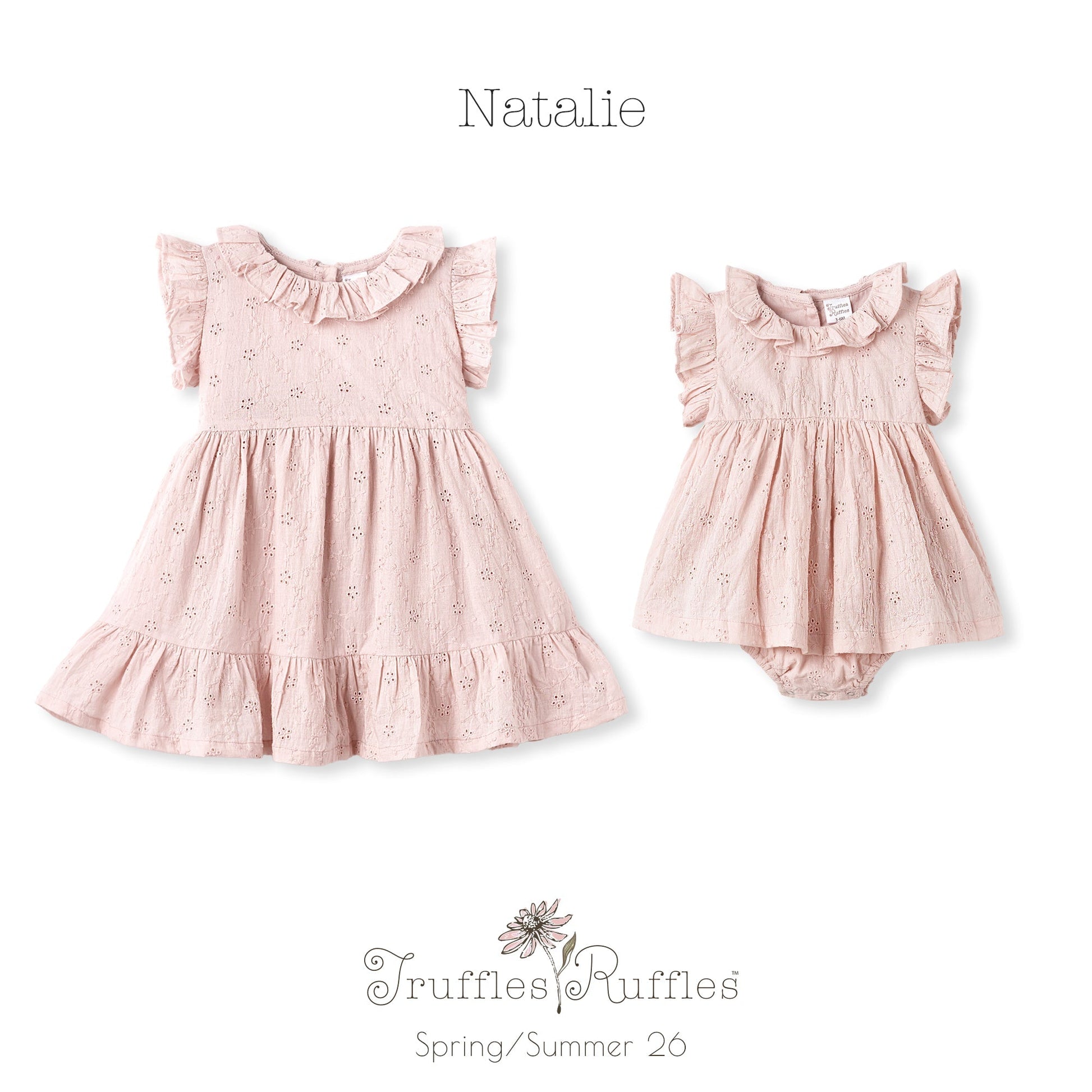 Eyelet Skirted Baby Bodysuit – Cotton for Special Occasions - Abbies Place