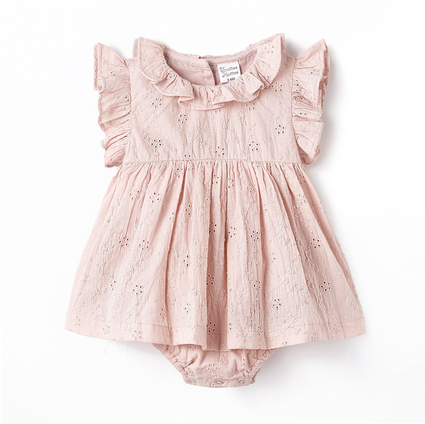 Eyelet Skirted Baby Bodysuit – Cotton for Special Occasions - Abbies Place