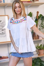 Load image into Gallery viewer, Solid Flared Short Sleeve Top - Image #7
