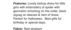 Spider Hand Smocked Bishop Dress-size chart attached with pictures - Image #4