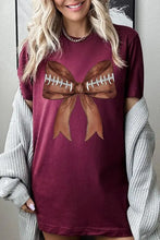 Load image into Gallery viewer, Coquette Football Bow Graphic T Shirts - Image #10
