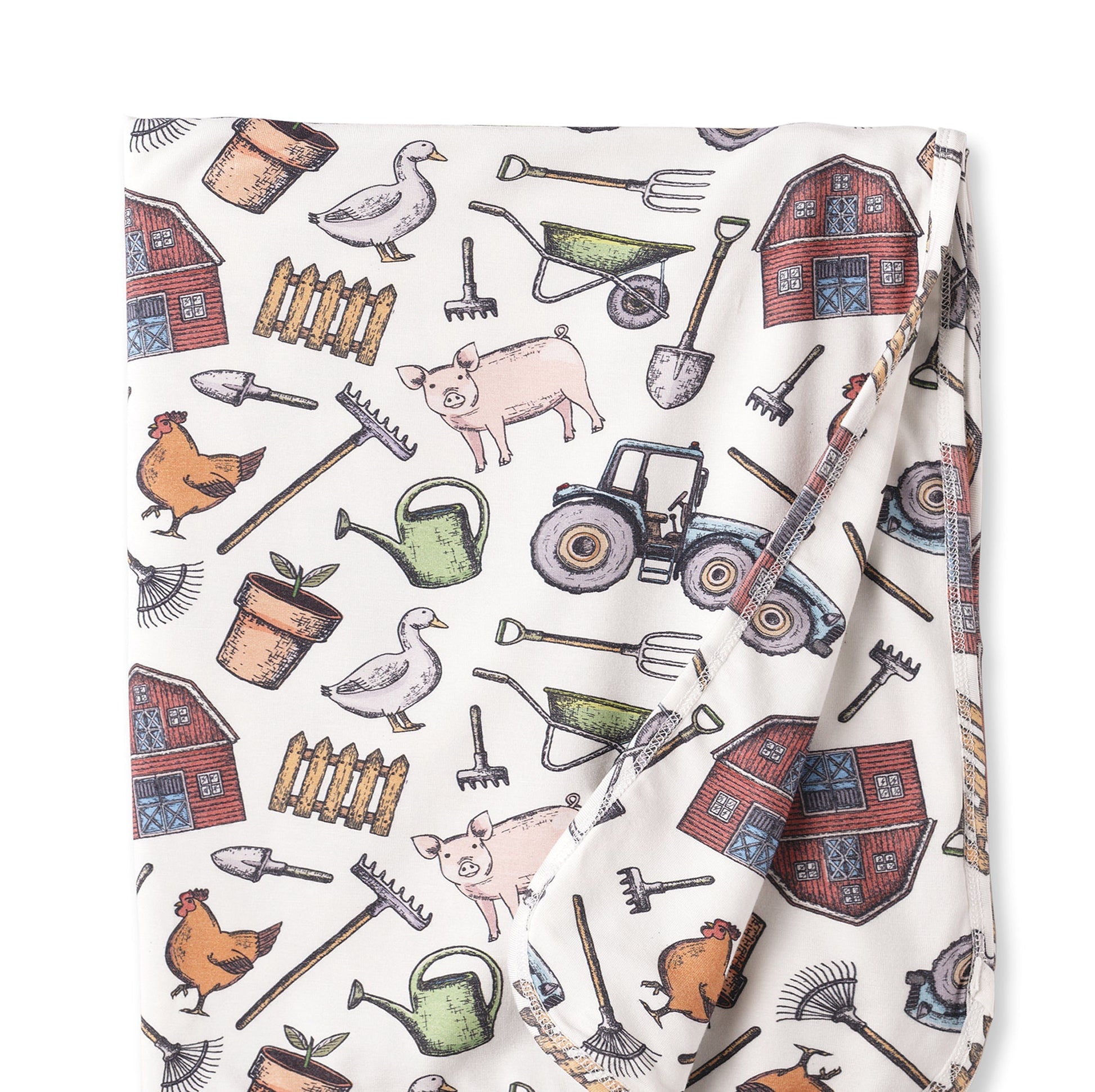 Farmer's Market Baby Stroller Blanket - Soft Bamboo - Abbies Place